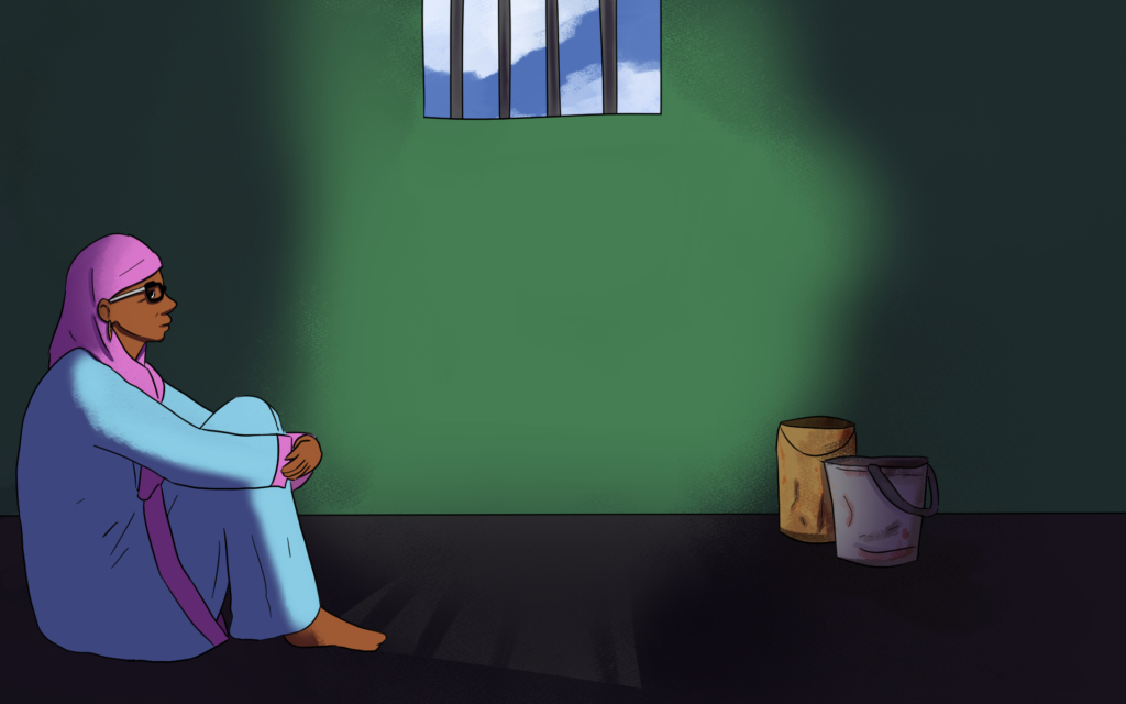 illustration représentant une personne détenue