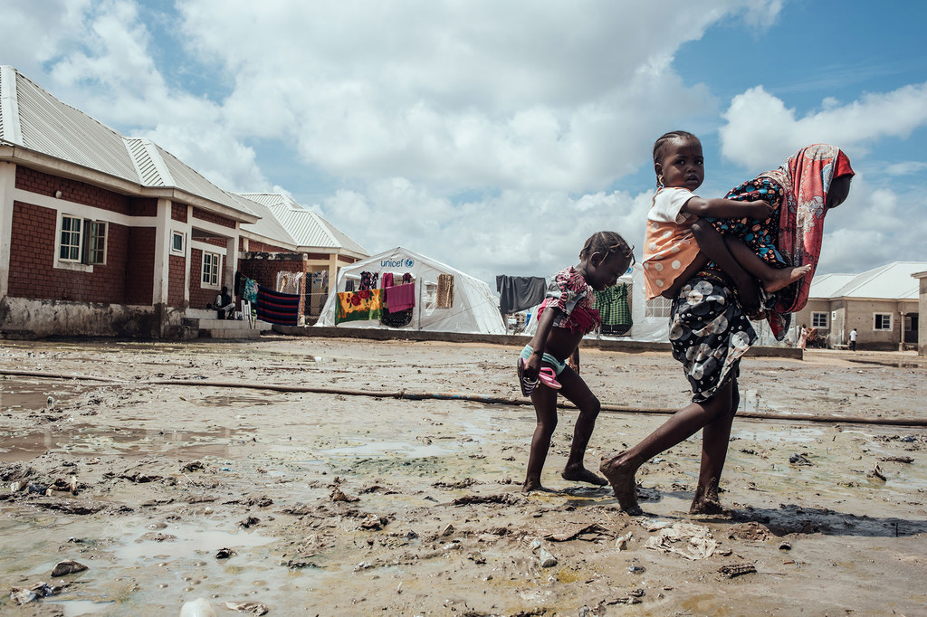 Enfants déplacés dans un camp au Nigeria
