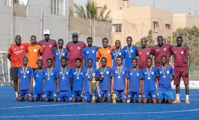 L'équipe de Dakar Sacré-Cœur, vainqueur du festival Future Stars League U15.