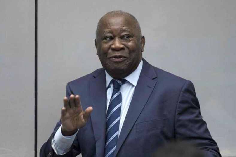 Laurent Gbagbo lors d'un discours