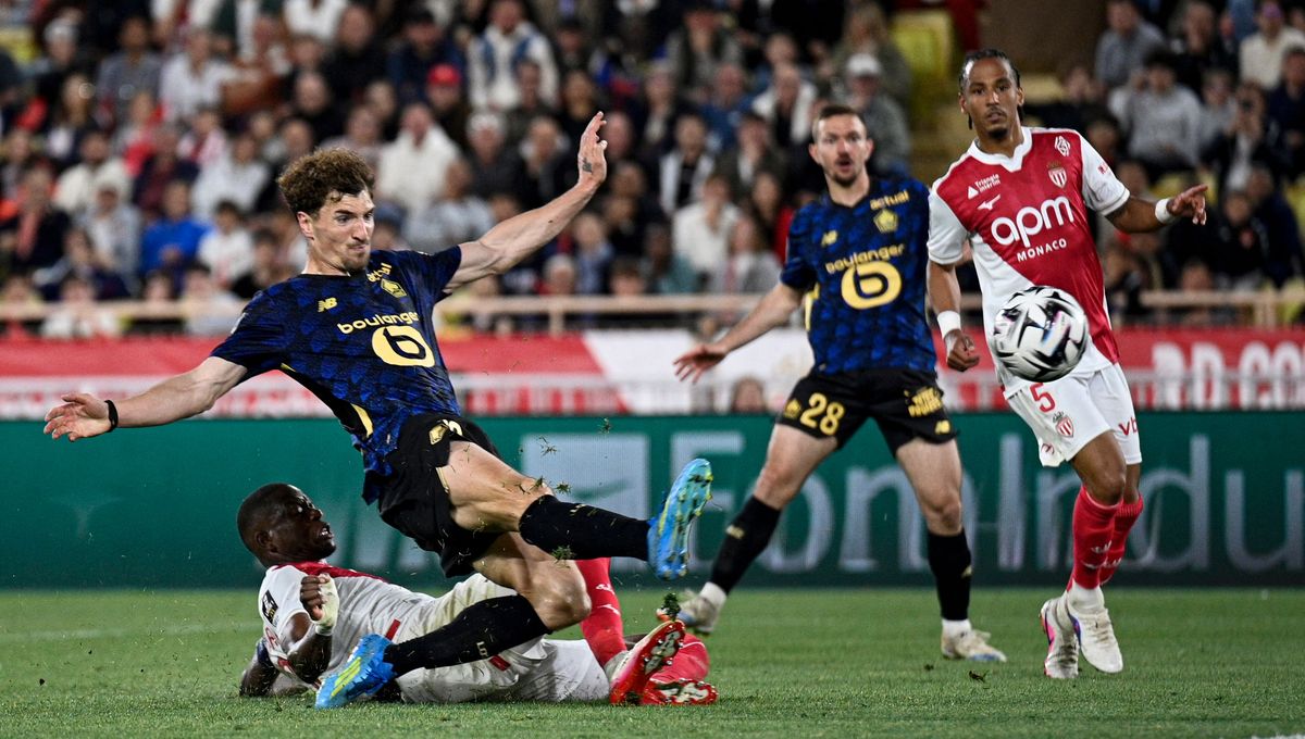 Célébration d'un but en Ligue 1 lors d'un match entre Monaco et Lille