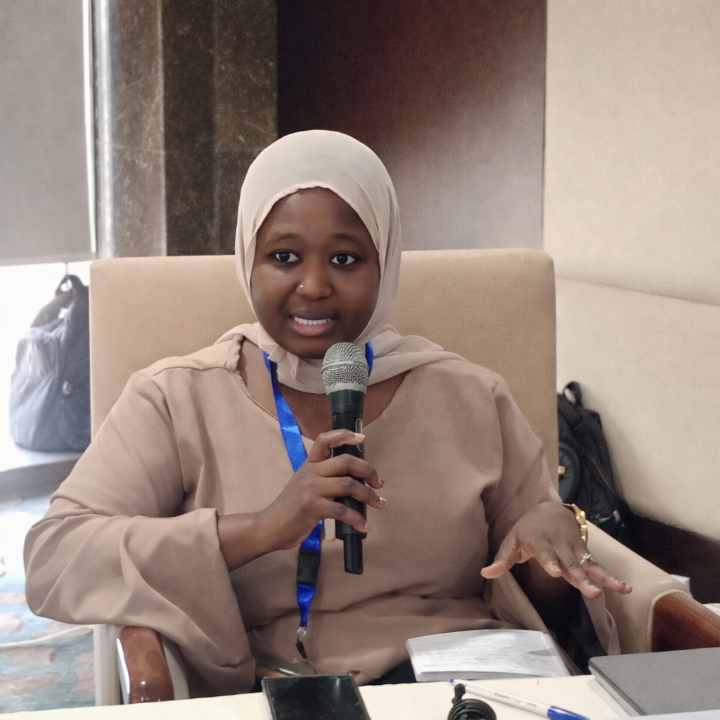 Amina Boukary, coordinatrice de la FAD, lors du forum de Niamey