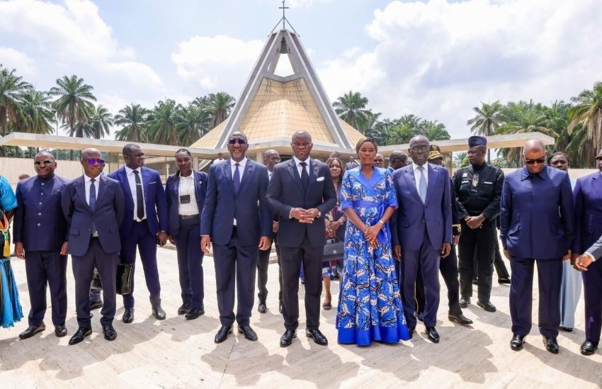 Le président gabonais Brice Clotaire Oligui Nguema à Yamoussoukro