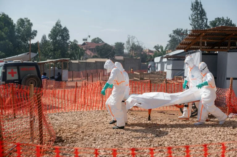 Carte montrant la propagation de l'épidémie d'Ebola en RDC