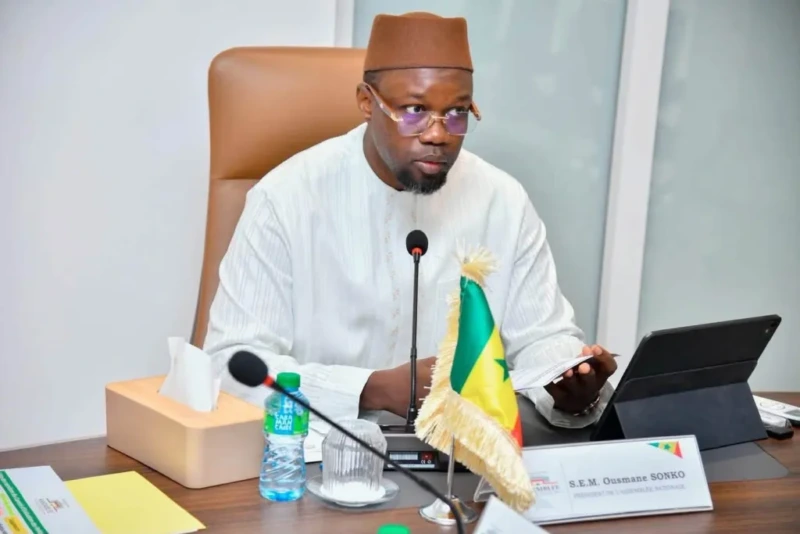Ousmane Sonko lors de l'installation du CEPP au Sénégal